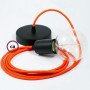Pendel-singolo-lampada-sospensione-cavo-tessile-Effetto-Seta-Arancione-RM15-122522891330-5