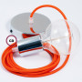 Pendel-singolo-lampada-sospensione-cavo-tessile-Effetto-Seta-Arancione-RM15-122522891330-6