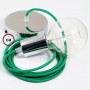 Pendel-singolo-lampada-sospensione-cavo-tessile-Effetto-Seta-Verde-RM06-122522893008