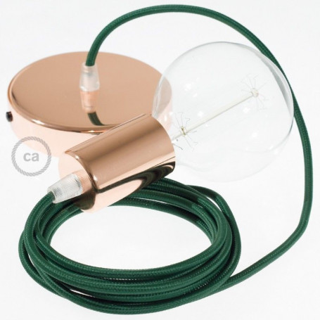 Pendel-singolo-lampada-sospensione-cavo-tessile-Effetto-Seta-Verde-scuro-RM21-122522894030