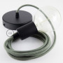 Pendel-singolo-lampada-sospensione-cavo-tessile-Cotone-Grigio-Verde-RC63-122522894575-5