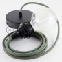 Pendel-per-paralume-lampada-sospensione-cavo-tessile-Cotone-Grigio-Verde-RC63-122522897936-5