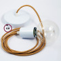 Pendel-singolo-lampada-sospensione-cavo-tessile-Effetto-Seta-Oro-RM05-122522898191