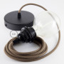 Pendel-per-paralume-lampada-sospensione-cavo-tessile-Cotone-Marrone-RC13-122522901543