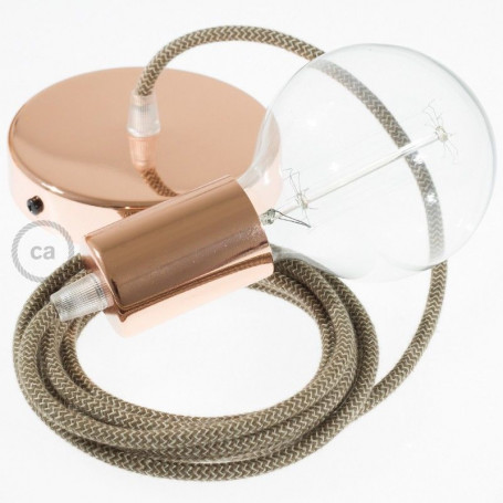 Pendel-singolo-lampada-sospensione-cavo-tessile-ZigZag-Corteccia-RD73-122522904402