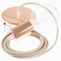 Pendel-singolo-lampada-sospensione-cavo-tessile-Losanga-Rosa-Antico-RD61-122522912252