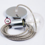 Pendel-singolo-lampada-sospensione-cavo-tessile-Losanga-Verde-Timo-RD62-122522915432