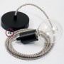 Pendel-singolo-lampada-sospensione-cavo-tessile-Losanga-Antracite-RD64-122522916999-4