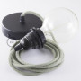 Pendel-per-paralume-lampada-sospensione-cavo-tessile-ZigZag-Verde-Timo-RD72-122522925614-5