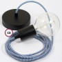Pendel-singolo-lampada-sospensione-cavo-tessile-ZigZag-Blu-RZ12-122522927442