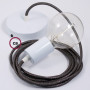Pendel-singolo-lampada-sospensione-cavo-tessile-Glitterato-Grigio-RL03-122522946725-4