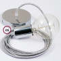 Pendel-singolo-lampada-sospensione-cavo-tessile-Glitterato-Argento-RL02-122522947466-5