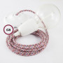 Pendel-in-porcellana-lampada-sospensione-cavo-tessile-Pixel-Fucsia-RX00-122522960336