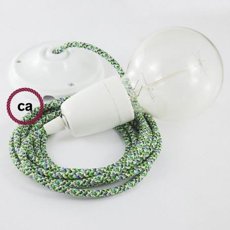 Pendel-in-porcellana-lampada-sospensione-cavo-tessile-Pixel-Verde-RX05-122522961426