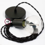 Pendel-singolo-lampada-sospensione-cavo-tessile-Cotone-Nero-TC04-122522961826-5