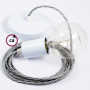 Pendel-singolo-lampada-sospensione-cavo-tessile-Effetto-Seta-Argento-TM02-122522965458-4