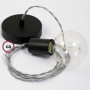 Pendel-singolo-lampada-sospensione-cavo-tessile-Effetto-Seta-Argento-TM02-122522965458-5