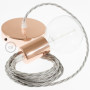Pendel-singolo-lampada-sospensione-cavo-tessile-Effetto-Seta-Argento-TM02-122522965458-6