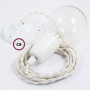 Pendel-in-porcellana-lampada-sospensione-cavo-tessile-Effetto-Seta-Avorio-TM00-122522968346