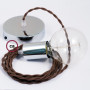 Pendel-singolo-lampada-sospensione-cavo-tessile-Cotone-Marrone-TC13-122522978919-5