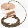 Pendel-singolo-lampada-sospensione-cavo-tessile-Cotone-Marrone-TC13-122522978919-6