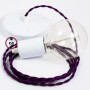 Pendel-singolo-lampada-sospensione-cavo-tessile-Effetto-Seta-Viola-TM14-122522980056-4
