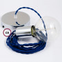 Pendel-singolo-lampada-sospensione-cavo-tessile-Effetto-Seta-Blu-TM12-122522982587-5