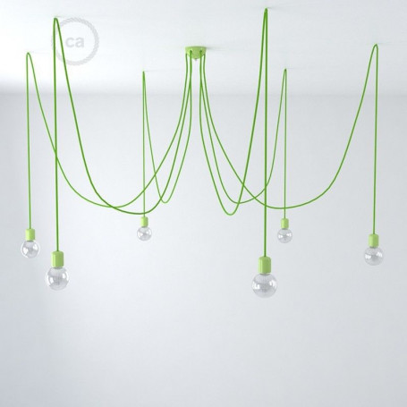 Spider-ceramica-verde-sospensione-multipla-a-6-7-cadute-cavo-RM18-verde-Made-122522986490