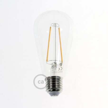 Lampadina-Trasparente-LED-Edison-ST64-Filamento-Lungo-4W-E27-Decorativa-Vintage-122522989603