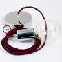 Pendel-singolo-lampada-sospensione-cavo-tessile-Effetto-Seta-Bordeaux-TM19-122522992360-5
