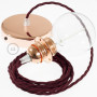 Pendel-per-paralume-lampada-sospensione-cavo-tessile-Effetto-Seta-Bordeaux-TM19-122522992618-6
