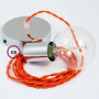 Pendel-singolo-lampada-sospensione-cavo-tessile-Effetto-Seta-Arancione-TM15-122522993321-6