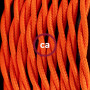 Pendel-singolo-lampada-sospensione-cavo-tessile-Effetto-Seta-Arancione-TM15-122522993321-7