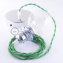 Pendel-per-paralume-lampada-sospensione-cavo-tessile-Effetto-Seta-Verde-TM06-122523004547