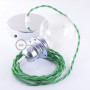 Pendel-per-paralume-lampada-sospensione-cavo-tessile-Effetto-Seta-Verde-TM06-122523004547-3