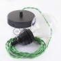 Pendel-per-paralume-lampada-sospensione-cavo-tessile-Effetto-Seta-Verde-TM06-122523004547-5
