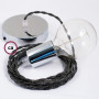 Pendel-singolo-lampada-sospensione-cavo-tessile-Lino-Naturale-Antracite-TN03-122523016744