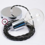 Pendel-singolo-lampada-sospensione-cavo-tessile-Lino-Naturale-Antracite-TN03-122523016744-3