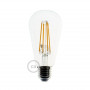 Lampadina-Trasparente-LED-Edison-ST64-Filamento-Lungo-75W-E27-Decorativa-Vintag-122523036221