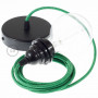 Pendel-per-paralume-lampada-sospensione-cavo-tessile-Glitterato-Verde-RL06-122523039884