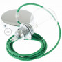 Pendel-per-paralume-lampada-sospensione-cavo-tessile-Glitterato-Verde-RL06-122523039884-5