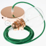 Pendel-per-paralume-lampada-sospensione-cavo-tessile-Glitterato-Verde-RL06-122523039884-6