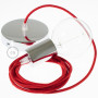 Pendel-singolo-lampada-sospensione-cavo-tessile-Glitterato-Rosso-RL09-122523040975-5