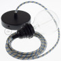 Pendel-per-paralume-lampada-sospensione-cavo-tessile-Stripes-Blu-Steward-RD55-122523054574
