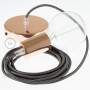 Pendel-singolo-lampada-sospensione-cavo-tessile-Effetto-Seta-Grigio-Scuro-RM26-122523059219-6