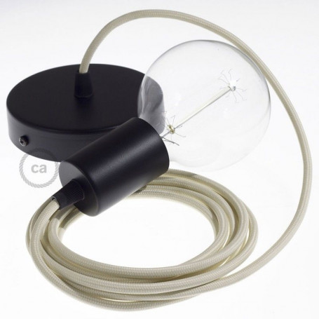 Pendel-singolo-lampada-sospensione-cavo-tessile-Effetto-Seta-Avorio-RM00-122523068189