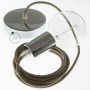 Pendel-singolo-lampada-sospensione-cavo-tessile-Effetto-Seta-Cipria-RM27-122523076555-5