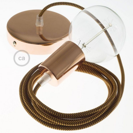 Pendel-singolo-lampada-sospensione-cavo-tessile-ZigZag-Oro-e-Bordeaux-RZ23-122523078035