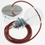 Pendel-per-paralume-lampada-sospensione-cavo-tessile-Cotone-ZigZag-Rosso-Fuoco-122523092944