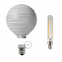 Lampadina-Decorativa-Componibile-LED-G125-con-vetro-bianco-con-linee-orizzontali-122557076278